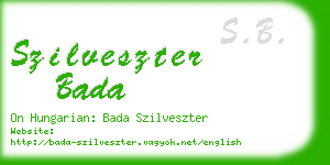 szilveszter bada business card